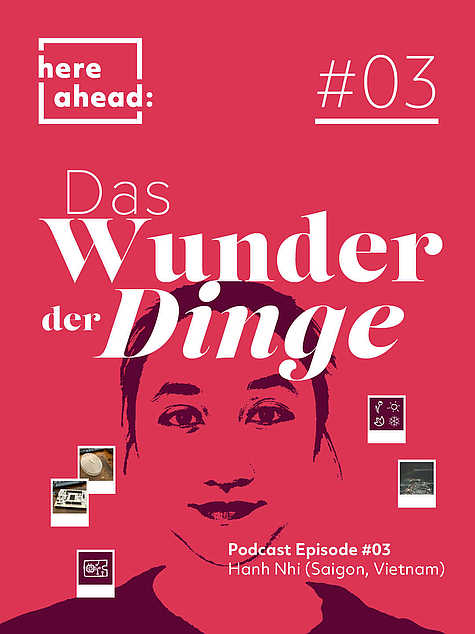 Here_Ahead_Plakat_03 Poster mit Porträt und Text aus der Podcastreihe „Wurzeln & Wege“ von HERE AHEAD